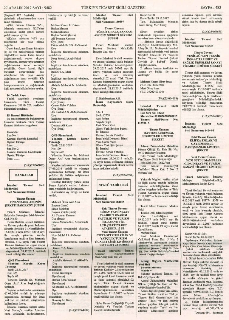 ferah gida ticaret sicil gazetesi 03